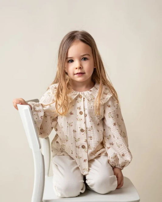 Camasa cu imprimeu floral din muselina