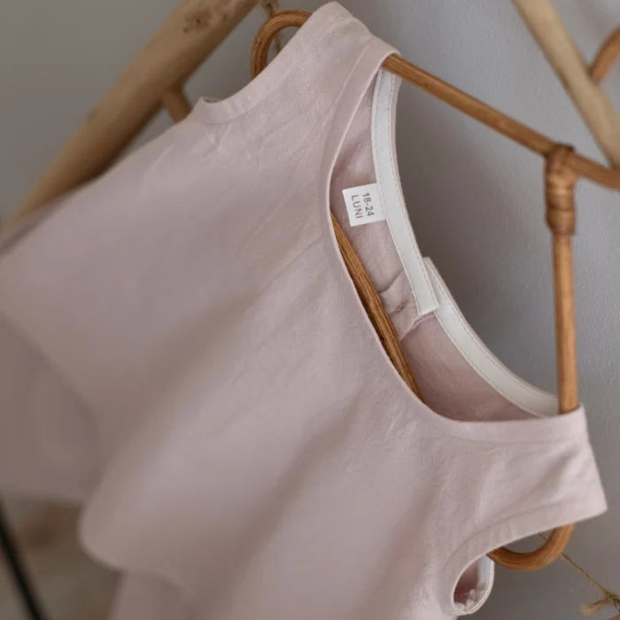 Set top si pantaloni roz
