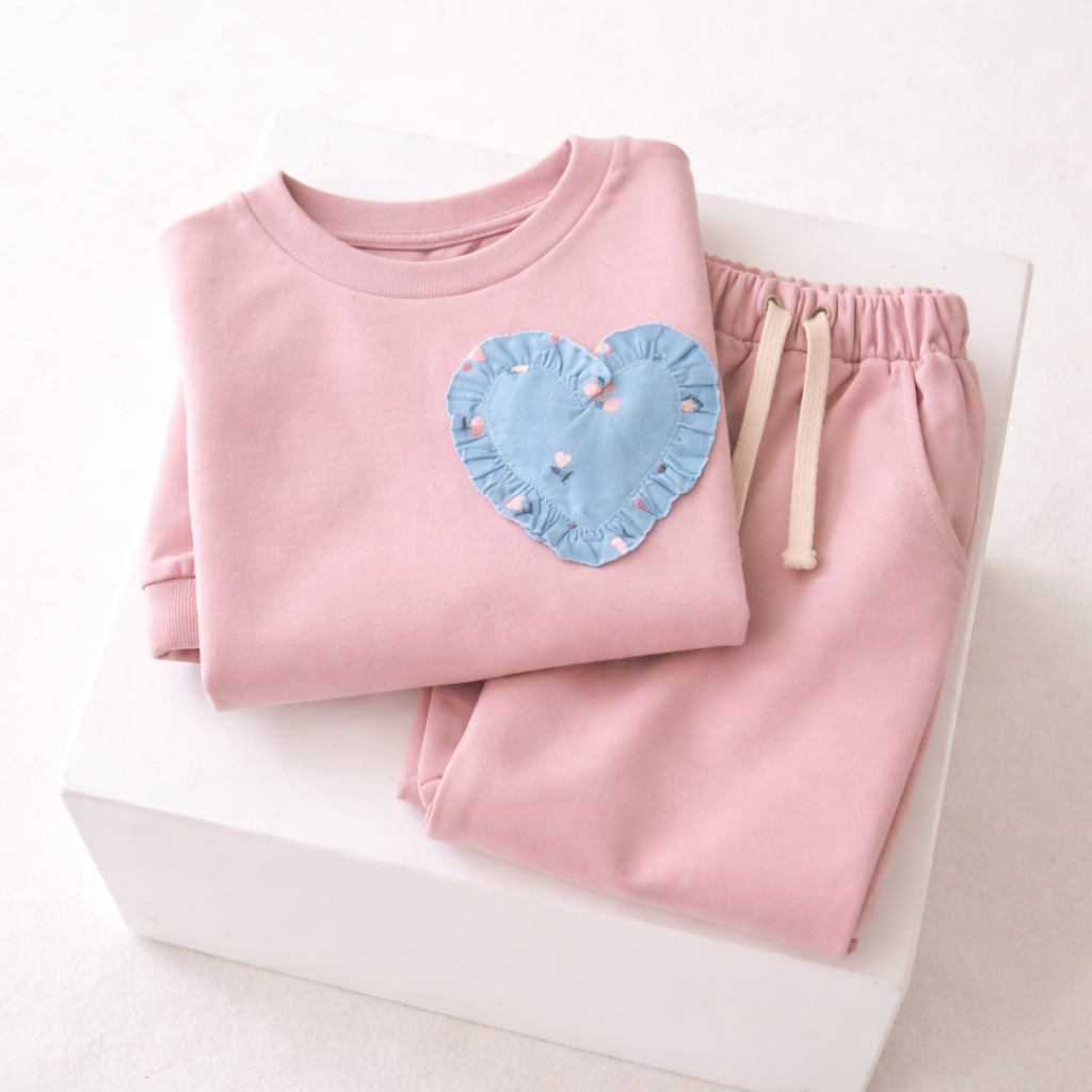 Set roz cu inimioara