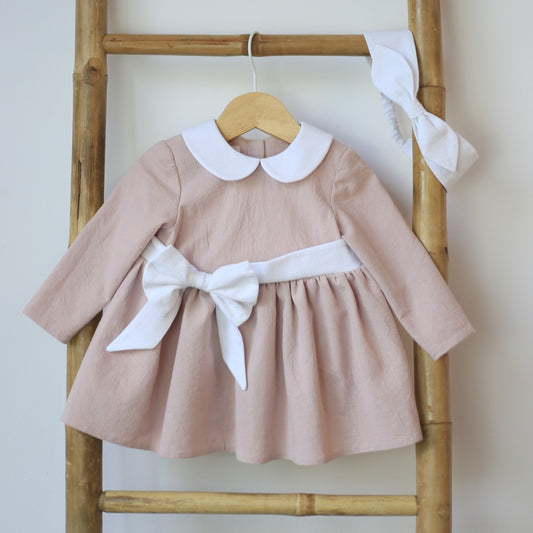 Rochita pentru botez cu bentita asortata