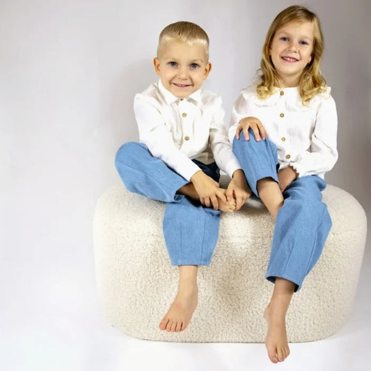 Pantaloni denim din bumbac