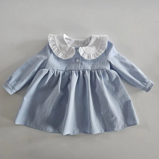 Rochita  albastra eleganta cu guleras