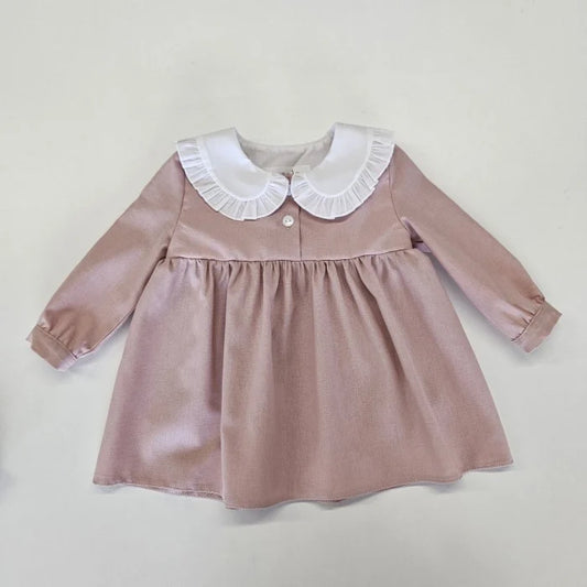 Rochita roz cu guleras alb