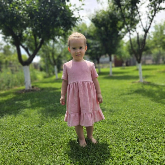 Rochita roz fetite muselina