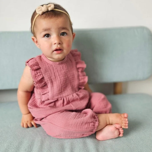 Salopeta roz din muselina