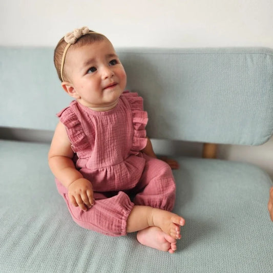 Salopeta roz din muselina