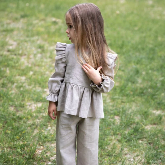 Set bej fete din in 1-10 ani