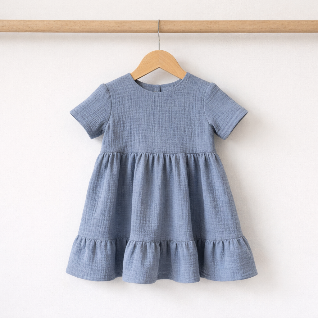 Rochita albastra fetite muselina